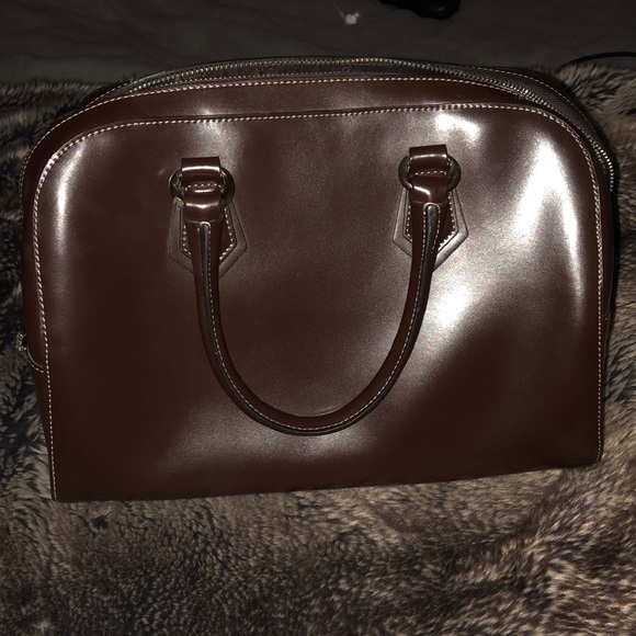 Brown Italian leather bag - Picture 1 of 5